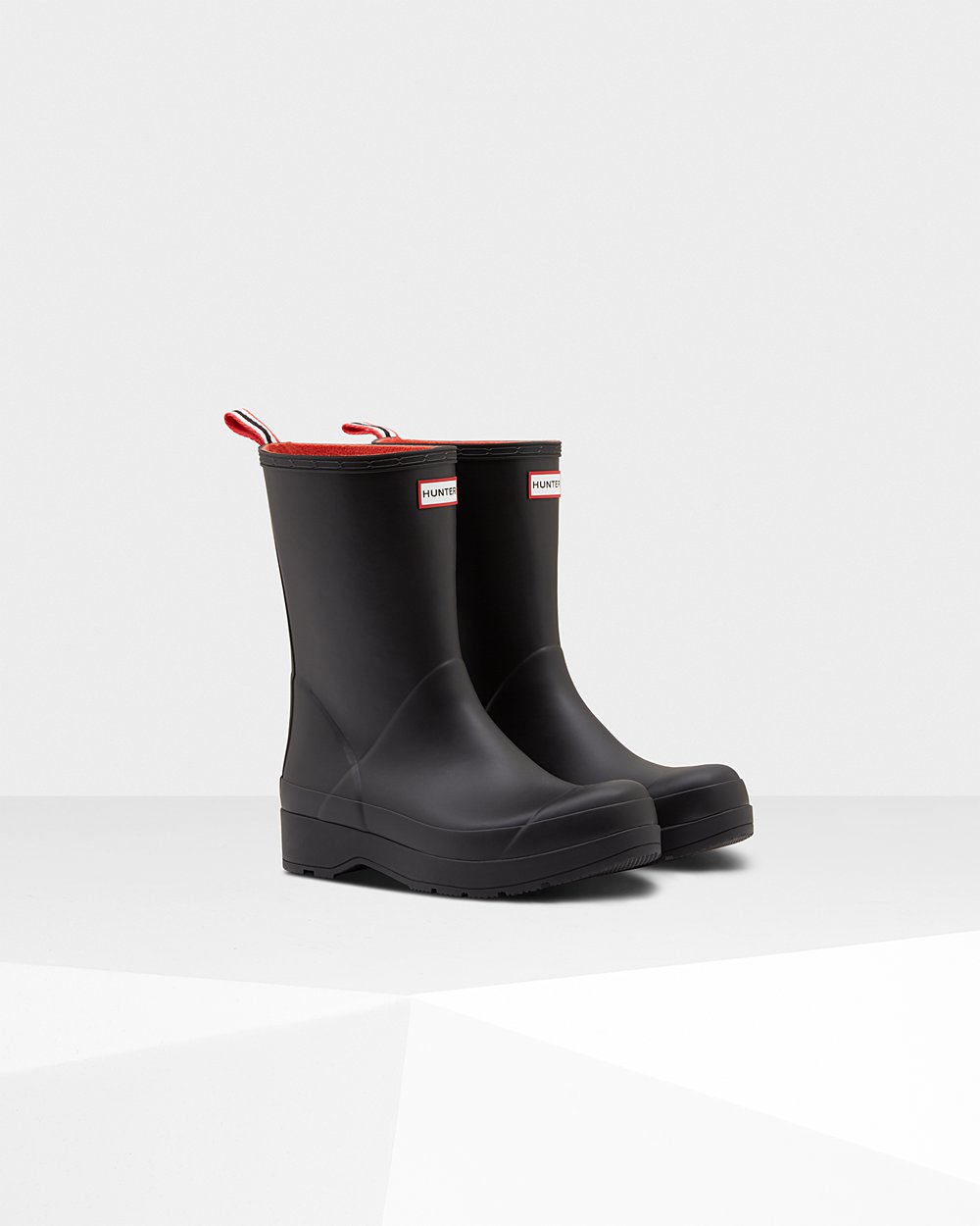 Hunter Play Çizme Erkek Siyah - Original Insulated Mid-Height Rain - Türkiye KH9087461